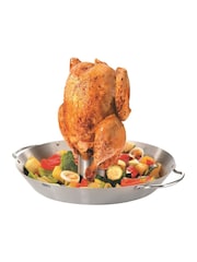 GEFU Silver Chicken Roaster and Vegetable Wok BBQ - Image 2 of 3