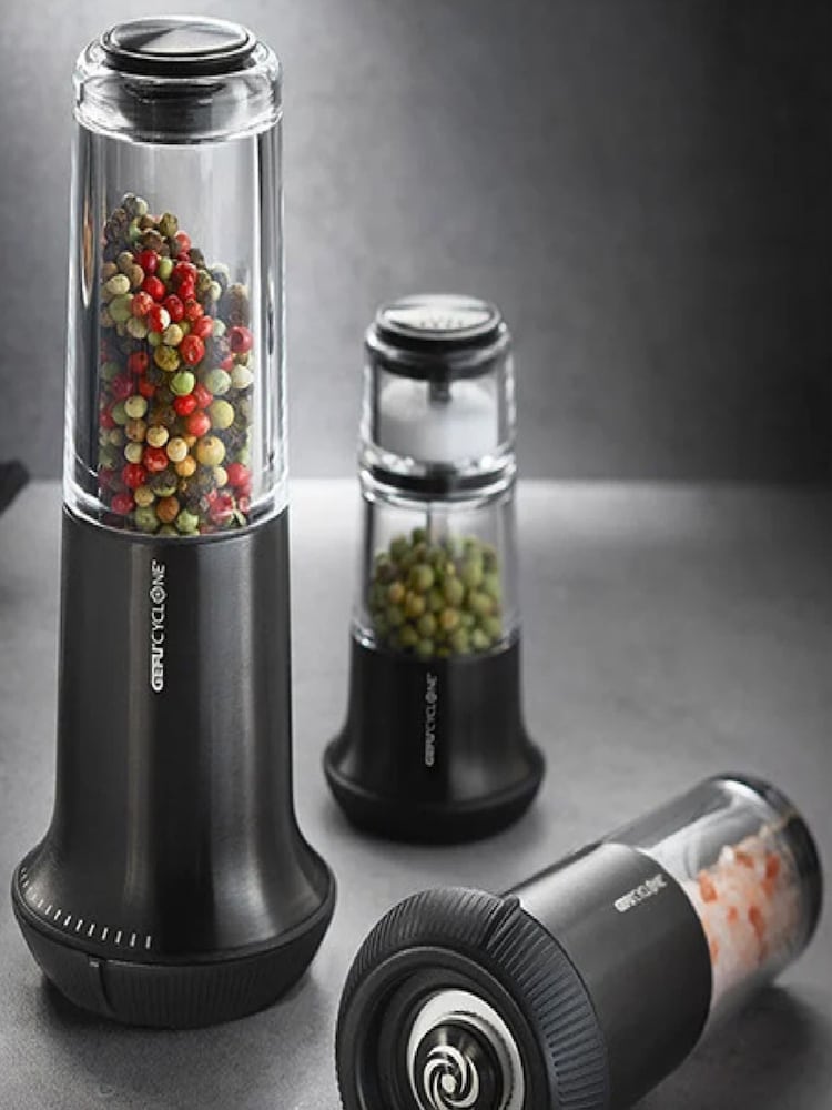 GEFU Black or Silver X-Plosion® Pepper Mill With Salt shaker - Image 5 of 5