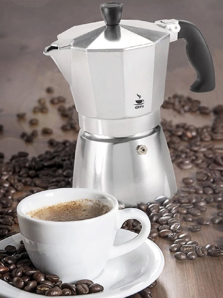 GEFU Black or Silver Lucino 6 Cup Espresso Maker - Image 2 of 4