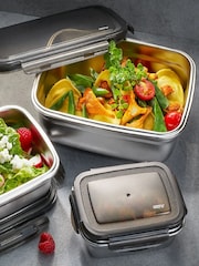 GEFU Set of 3 Silver or Transparent PREPPO Food Storage Container - Image 2 of 7