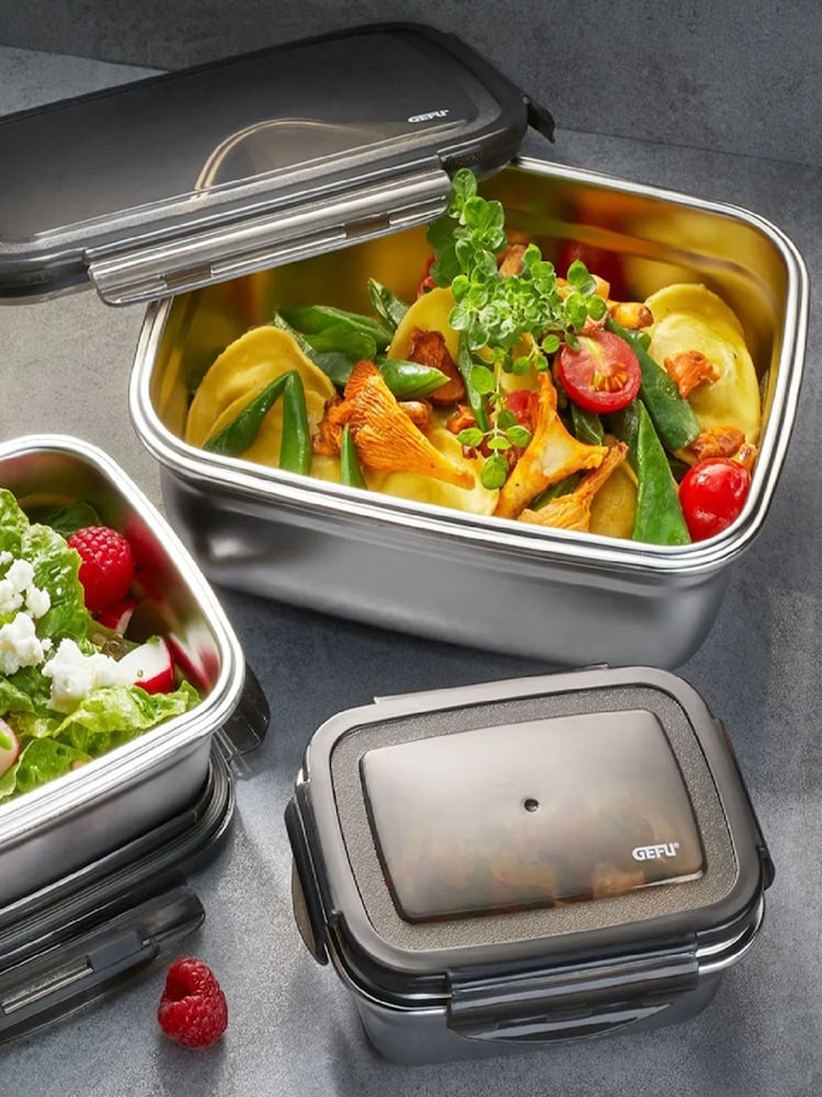 GEFU Set of 3 Silver or Transparent PREPPO Food Storage Container - Image 2 of 7