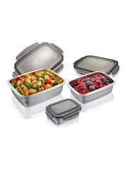 GEFU Set of 3 Silver or Transparent PREPPO Food Storage Container - Image 3 of 7