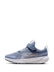 Nike Blue Indigo and Silver Junior Star Runner 5 Trainers - Image 2 of 10