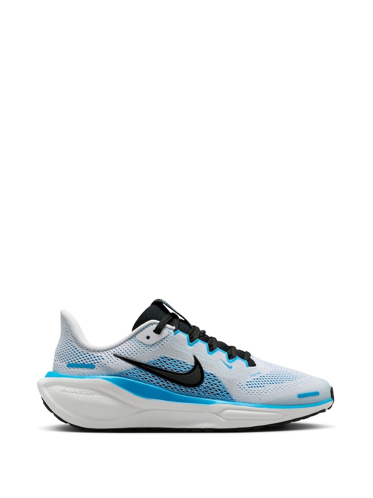 Nike White Youth Air Zoom Pegasus 41 Running Trainers - Image 1 of 10