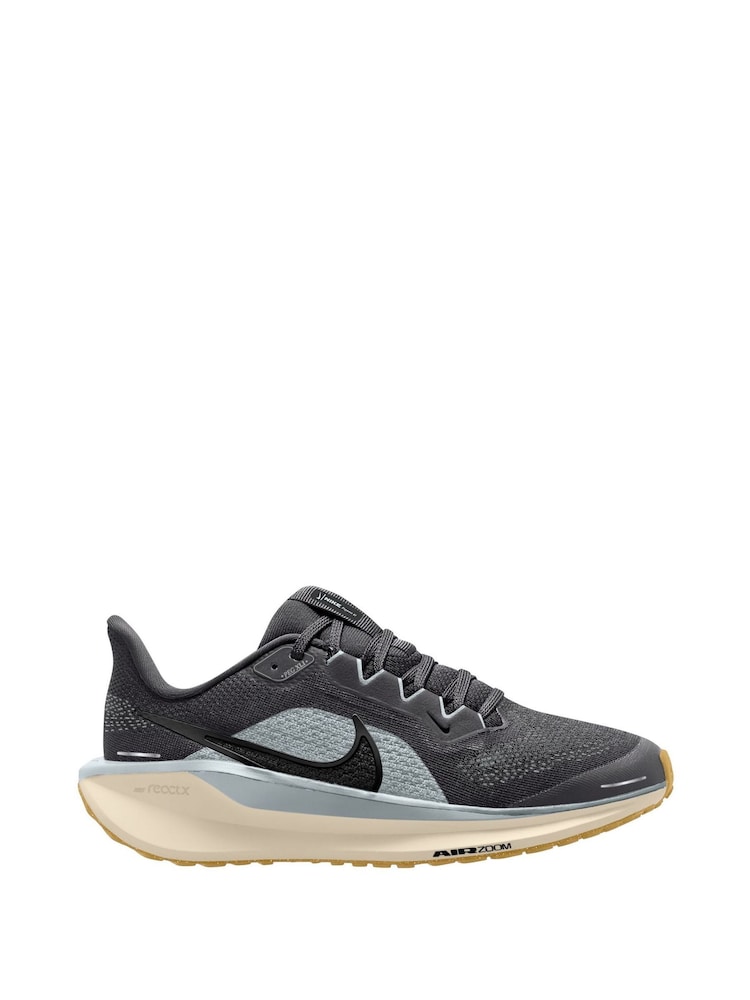 Nike Grey Ash and Platinum Youth Air Zoom Pegasus 41 Running Trainers - Image 1 of 4