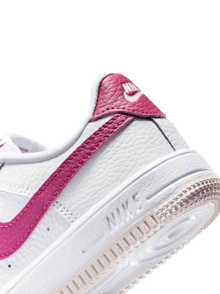 White/Pink Beet - Nike Junior Air Force 1 Lace Trainers - Bild 10 von 10