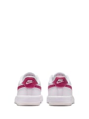 White/Pink Beet - Nike Junior Air Force 1 Lace Trainers - Bild 6 von 10
