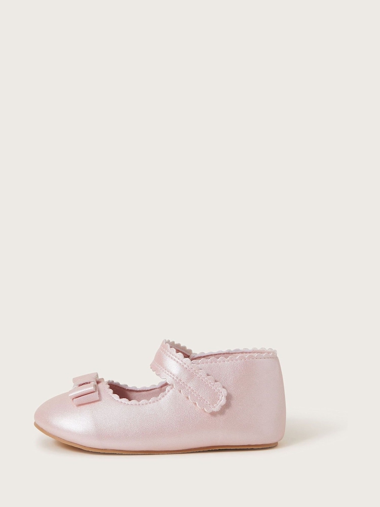 Monsoon Baby Shimmer Bow Walker Shoes - Imagen 2 de 3
