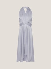 Monsoon Blue Tia Twist Prom Dress - Image 1 of 3