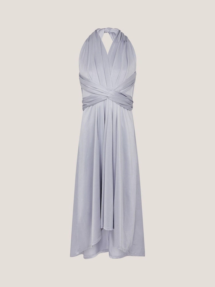 Monsoon Blue Tia Twist Prom Dress - Image 1 of 3