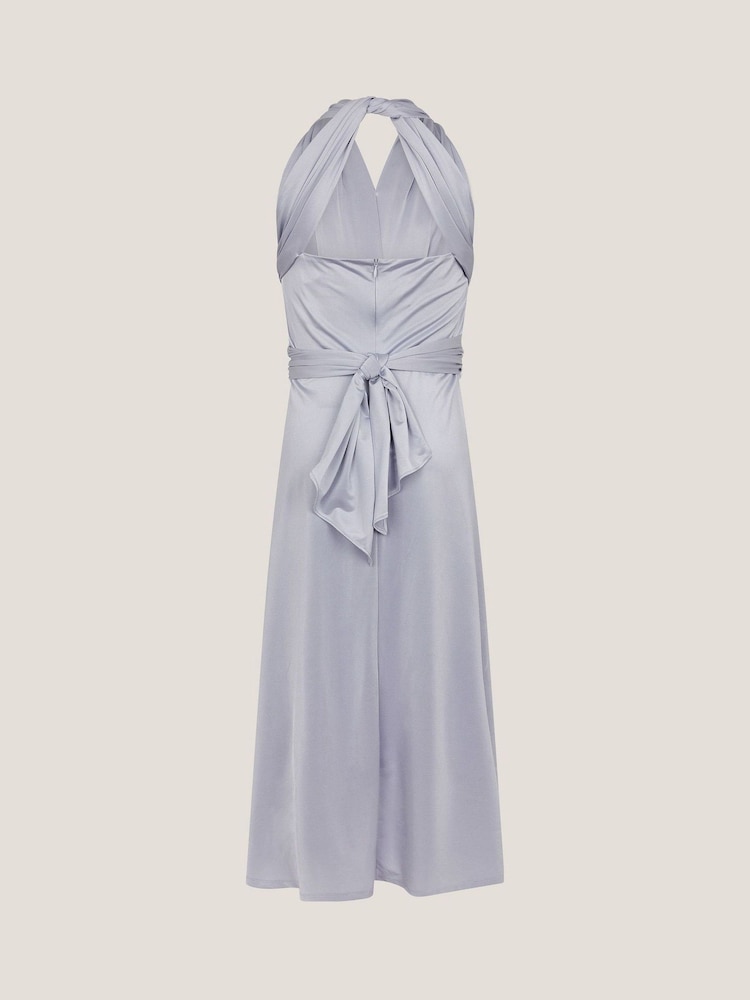 Monsoon Blue Tia Twist Prom Dress - Image 2 of 3
