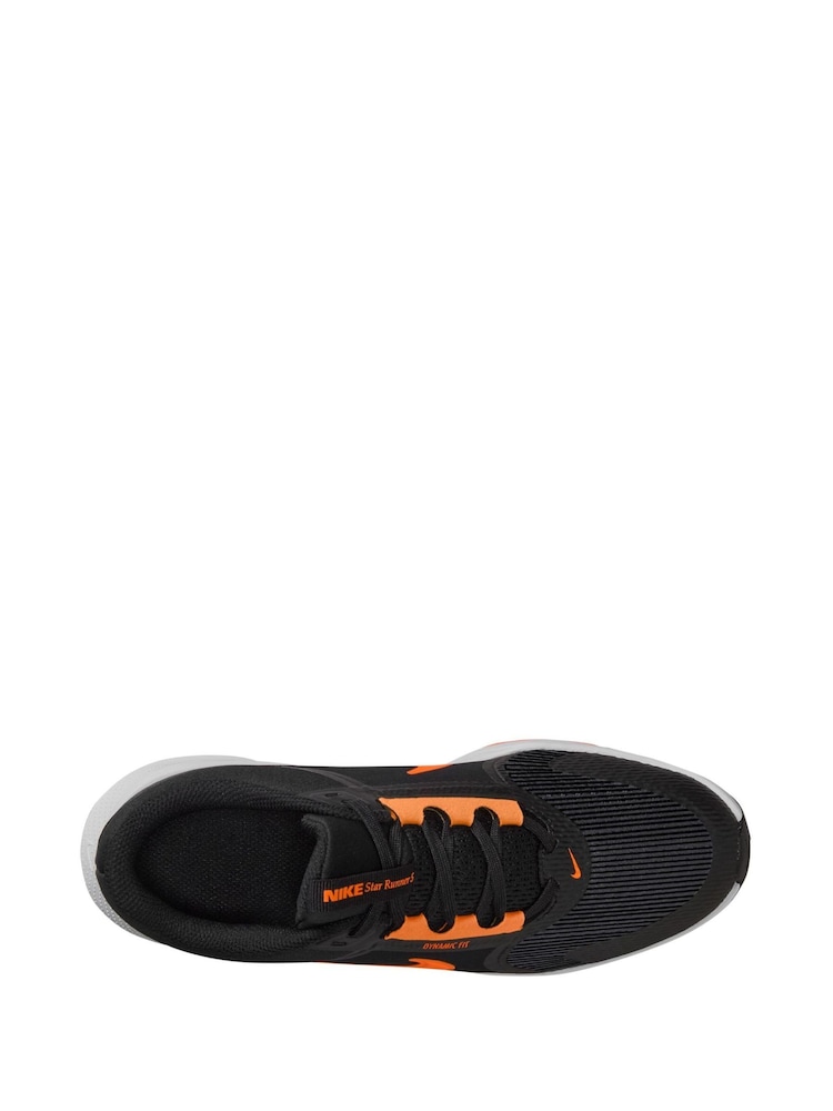 Nike Black Orange Youth Star Runner 5 Trainers - Image 4 of 4
