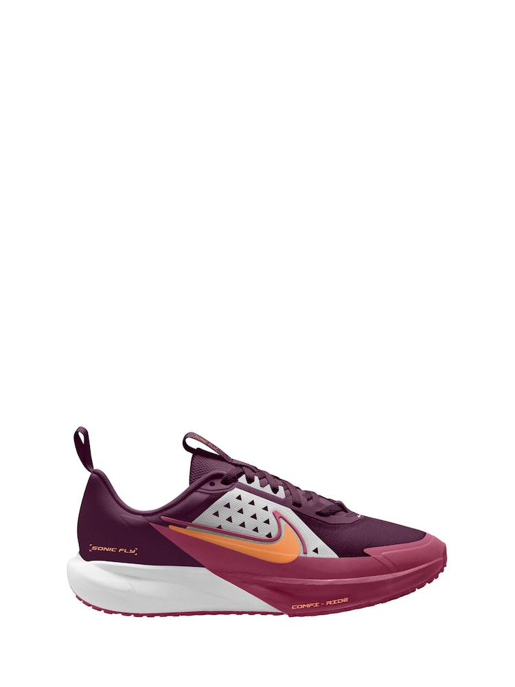 Nike Red Bordeaux Youth Sonic Fly Running Trainers - Image 1 of 4 Nike Red Bordeaux Youth Sonic Fly Running Trainers - Image 1 of 4