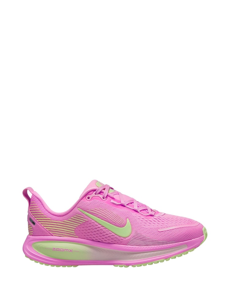 Nike Pink and Volt Vomero 18 Road Running Trainers - Image 1 of 4 Nike Pink and Volt Vomero 18 Road Running Trainers - Image 1 of 4