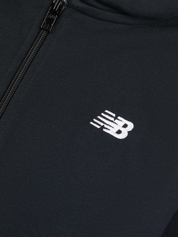 New Balance Black Kids French Terry Small Logo Zip Hoodie - Image 3 of 3 New Balance Black Kids French Terry Small Logo Zip Hoodie - Image 3 of 3