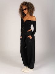 Pineapple Black Oversized Super Balloon Joggers - Image 6 of 9