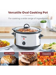 Tower Silver 3.5L Stainless Steel Slow Cooker - Image 4 of 6