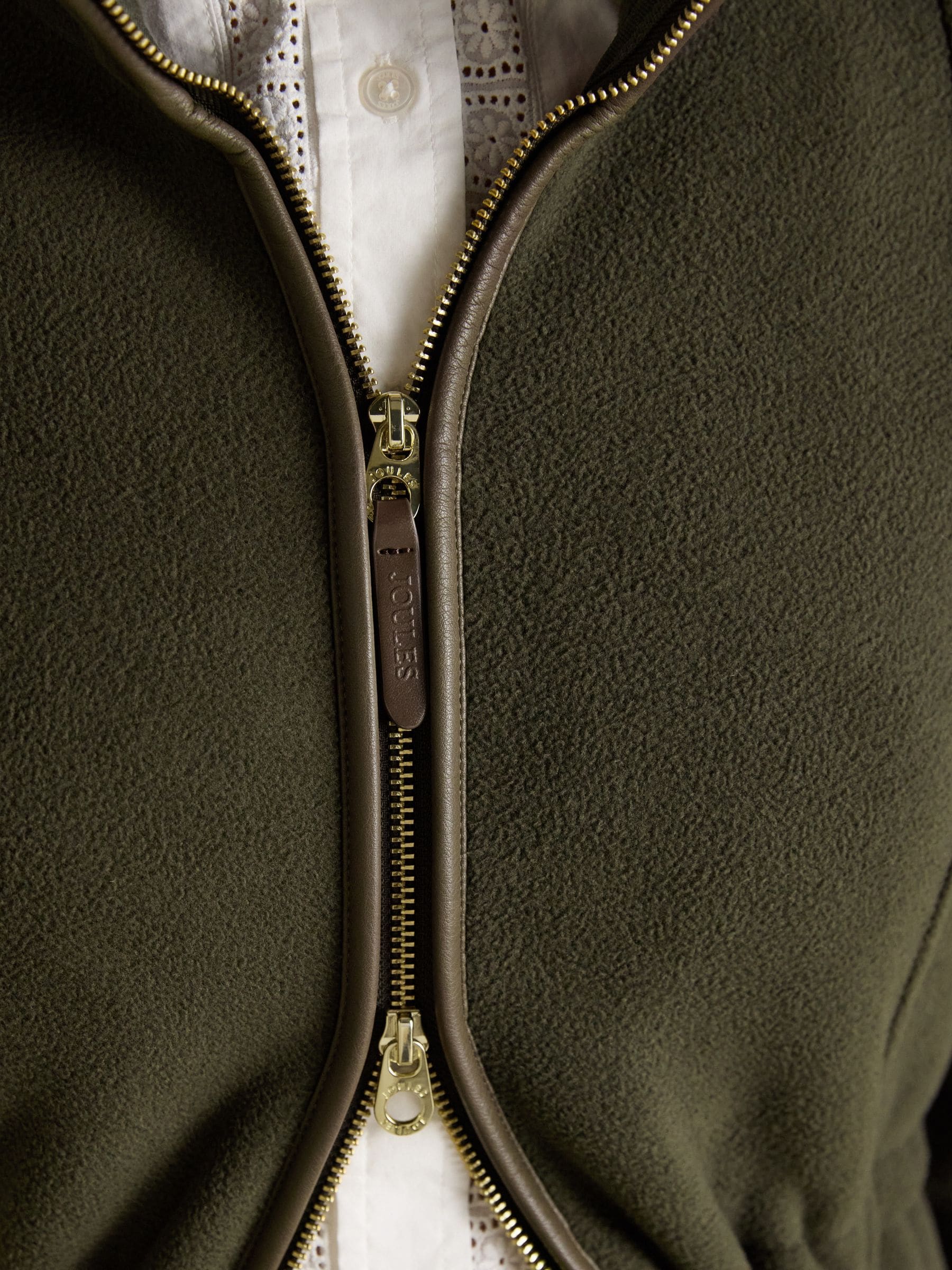 Buy Joules Heritage Green Longline Zip Up Polar Fleece from Next USA