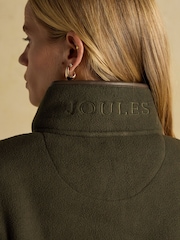 Joules Green Zip Through Longline Fleece - Image 7 of 10