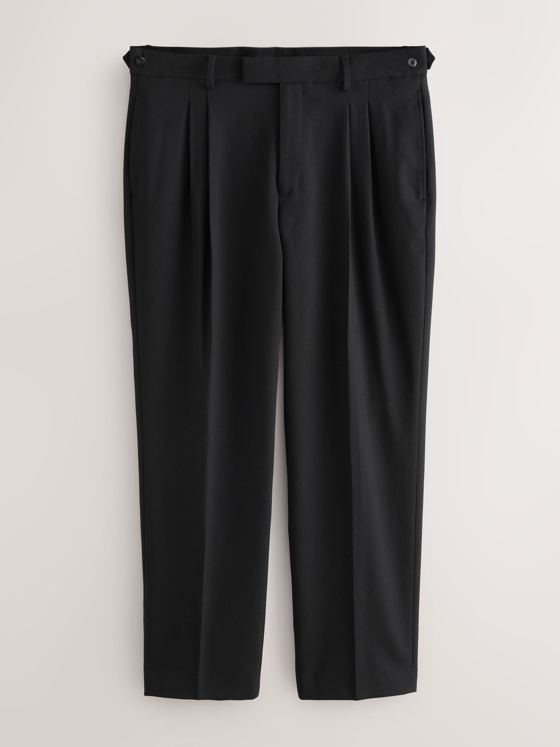 Buy Black Relaxed Fit Smart Pleated Trousers from Next USA