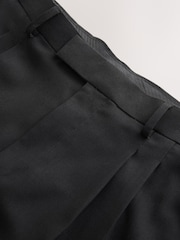Black Relaxed Fit Smart N.Premium Pleated Trousers - Image 8 of 10