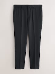 Black Tailored Fit Tape Detail Textured Tuxedo Trousers - Image 1 of 5