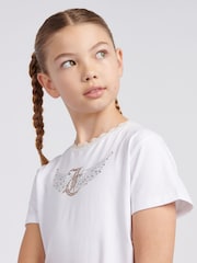 Juicy Couture White 100% Cotton Girls Angel T-Shirt - Image 4 of 7