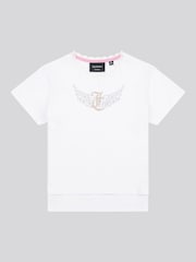 Juicy Couture White 100% Cotton Girls Angel T-Shirt - Image 5 of 7