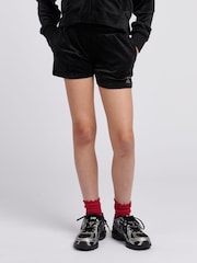 Juicy Couture Black Girls Fold Over Waist Shorts - Image 1 of 9