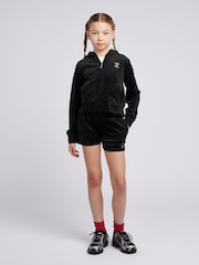 Juicy Couture Black Girls Fold Over Waist Shorts - Image 2 of 9