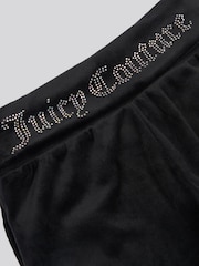 Juicy Couture Black Girls Fold Over Waist Shorts - Image 9 of 9