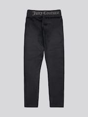Juicy Couture Black Girls Velour Leggings - Image 8 of 8