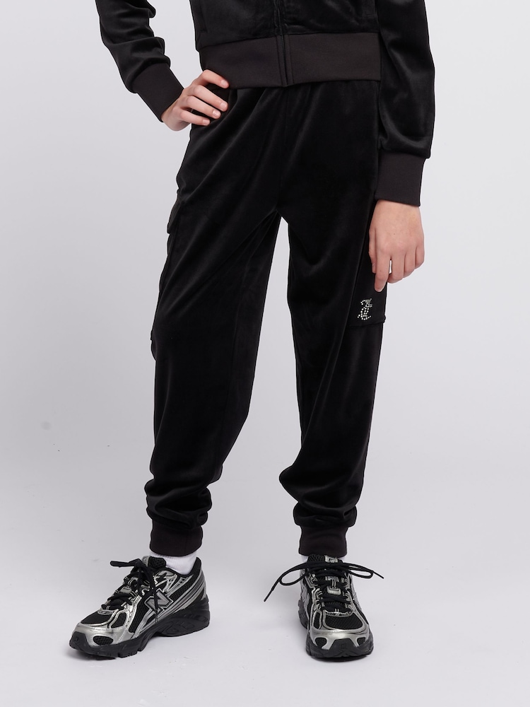 Juicy Couture Black Girls Cargo Cuffed Joggers - Image 1 of 7