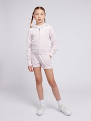 Juicy Couture Purple Girls Velour Fold Up Shorts - Image 2 of 7