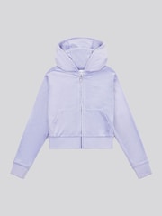 Juicy Couture Blue Light Girls Diamante Zip-Through Hoodie - Image 5 of 7
