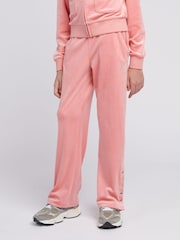 Juicy Couture Pink Girls Velour Straight Leg Joggers - Image 1 of 9