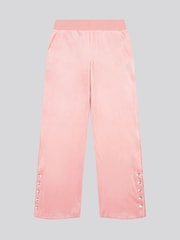 Juicy Couture Pink Girls Velour Straight Leg Joggers - Image 6 of 9