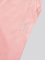 Juicy Couture Pink Girls Velour Straight Leg Joggers - Image 8 of 9
