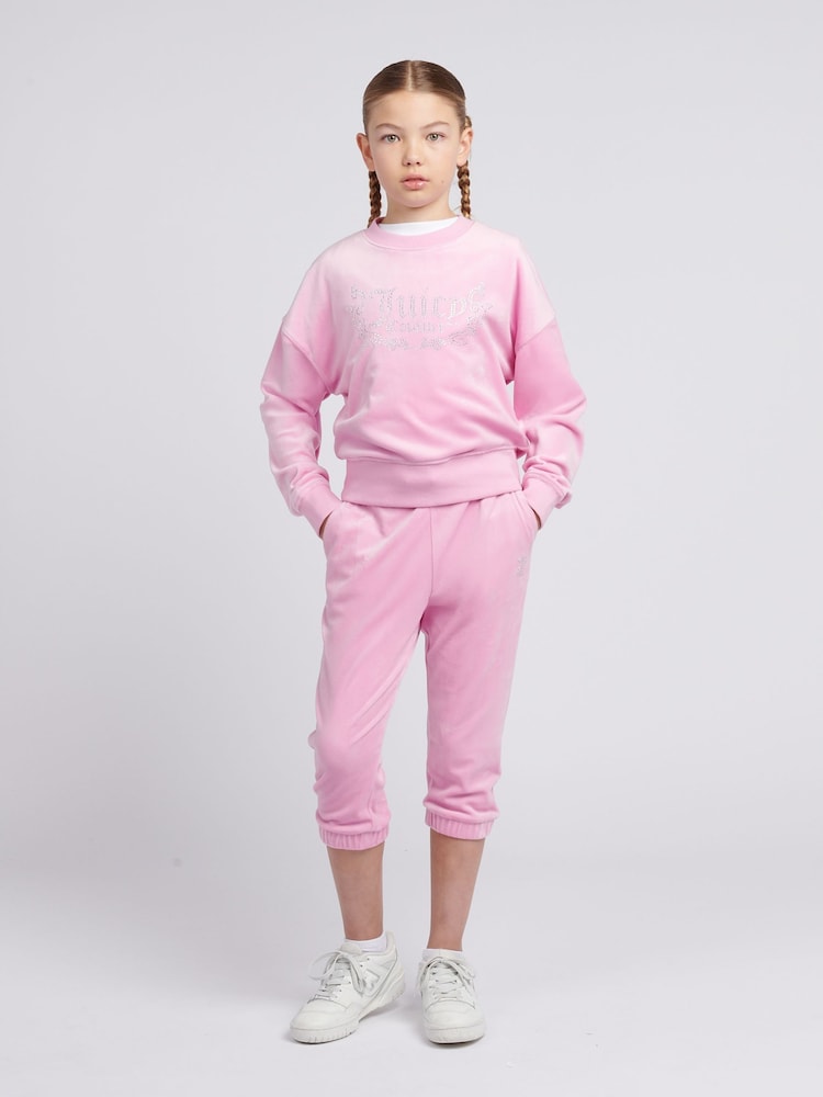 Pink - Juicy Couture Mädchen Capri-Länge Slim-Fit Jogginghosen - Bild 2 von 4 Pink - Juicy Couture Mädchen Capri-Länge Slim-Fit Jogginghosen - Bild 2 von 4