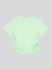 Juicy Couture Green Girls Diamante Ringer 100% Cotton T-Shirt - Image 6 of 7