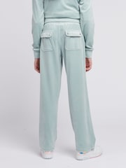 Juicy Couture Blue Girls Diamante Wide Leg Joggers - Image 3 of 7