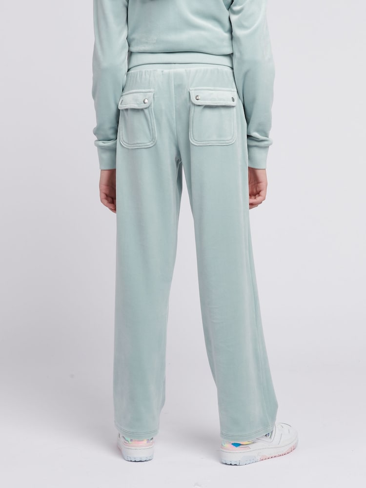 Juicy Couture Blue Girls Diamante Wide Leg Joggers - Image 3 of 7