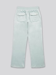 Juicy Couture Blue Girls Diamante Wide Leg Joggers - Image 6 of 7