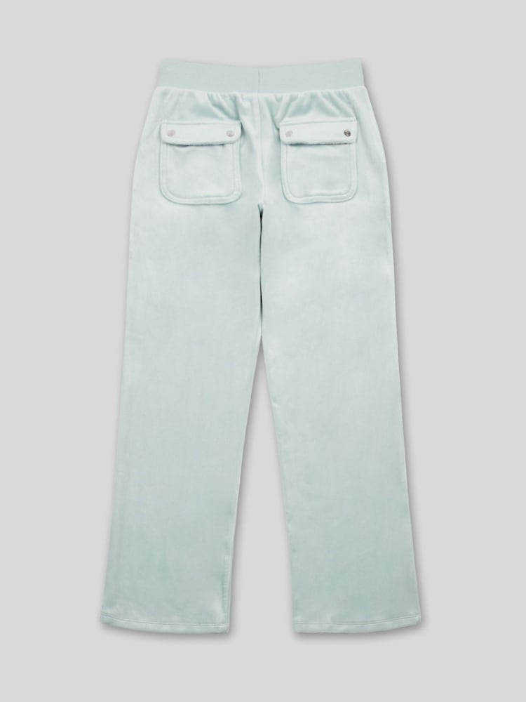 Juicy Couture Blue Girls Diamante Wide Leg Joggers - Image 6 of 7