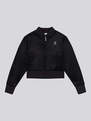 Zwart - Juicy Couture Girls Cropped Zip-Thru Sweatshirt - Image 6 of 9