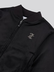 Zwart - Juicy Couture Girls Cropped Zip-Thru Sweatshirt - Image 8 of 9