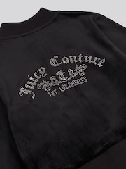 Zwart - Juicy Couture Girls Cropped Zip-Thru Sweatshirt - Image 9 of 9