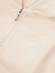 Juicy Couture Pink Bolt Girls Tonal Velour Zip Up Hoodie - Image 7 of 7