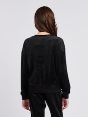 Negro - Juicy Couture Girls Crew Neck Sweatshirt - Imagen 2 de 7