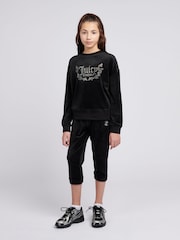 Negro - Juicy Couture Girls Crew Neck Sweatshirt - Imagen 3 de 7